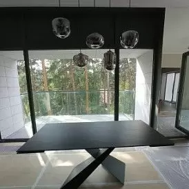 Стол раскладной Savoy Bronze 160-220, белая керамика/бронза