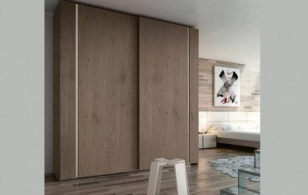 Шкаф ONE с 2 раздвижными дверями 195 H240, дуб дымчатый/каменный (YM506)