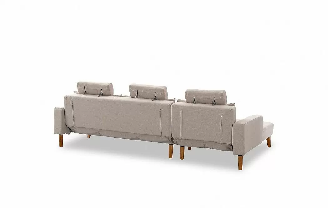 Диван-кровать Summer угловой (левый), бежевый - фото 11