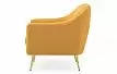 Кресло Carmen, желтый/золотые ножки