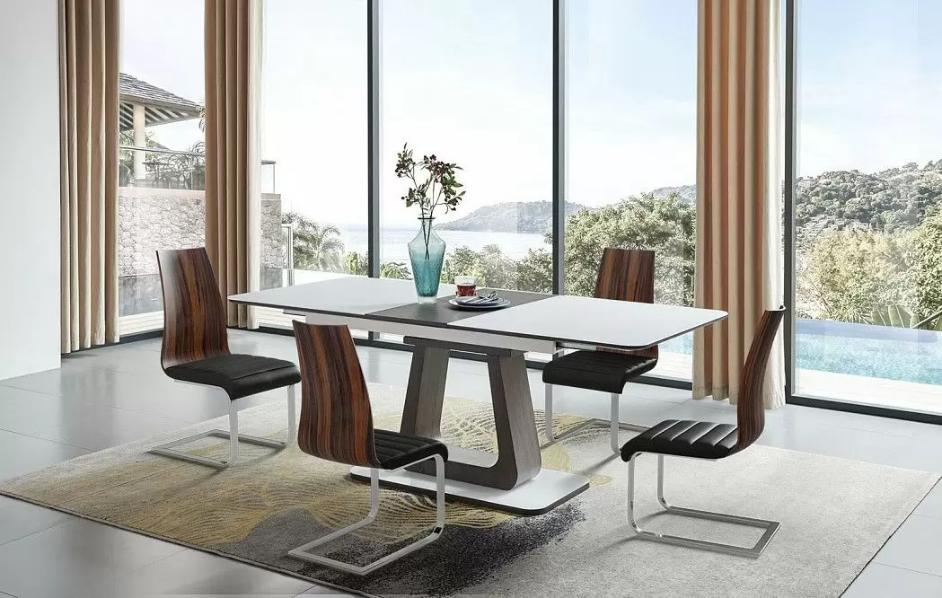 Стол раскладной Rosanna 120-160, темно-коричневый/белый - фото 12