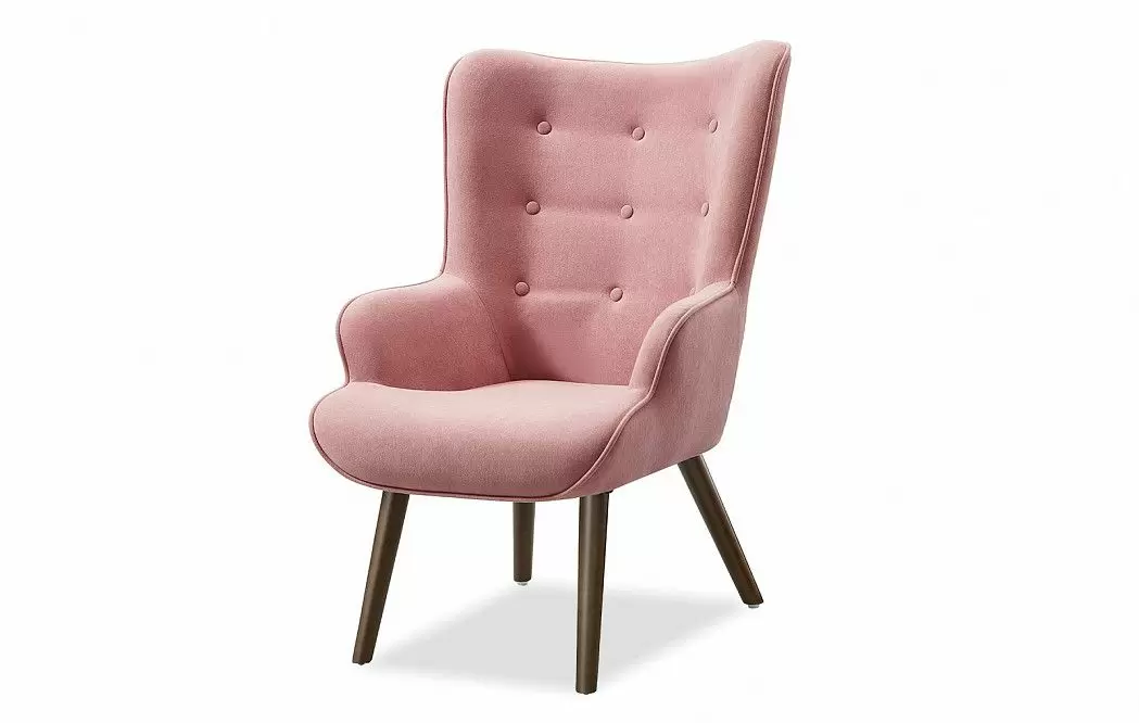 Кресло и оттоманка Hygge, коралловый/орех - фото 4