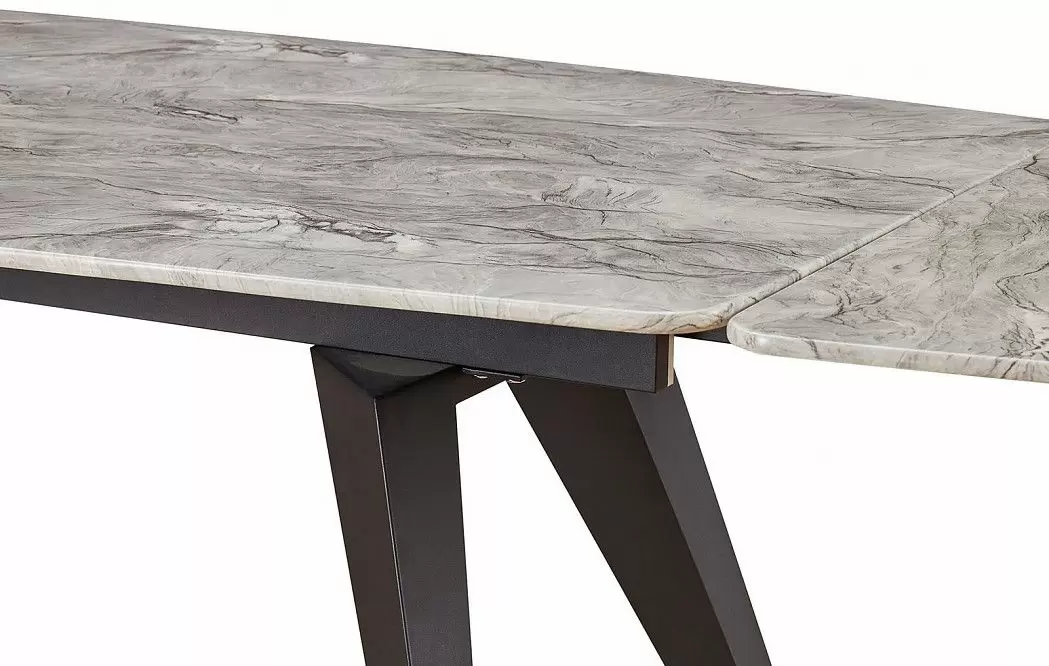 Стол раскладной Ramses 160-230, серый мрамор/черный - фото 13