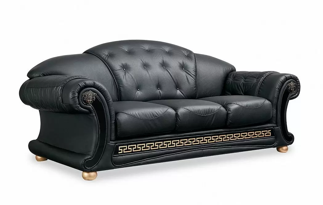 Диван Versace 3-х местный, черный - фото 3