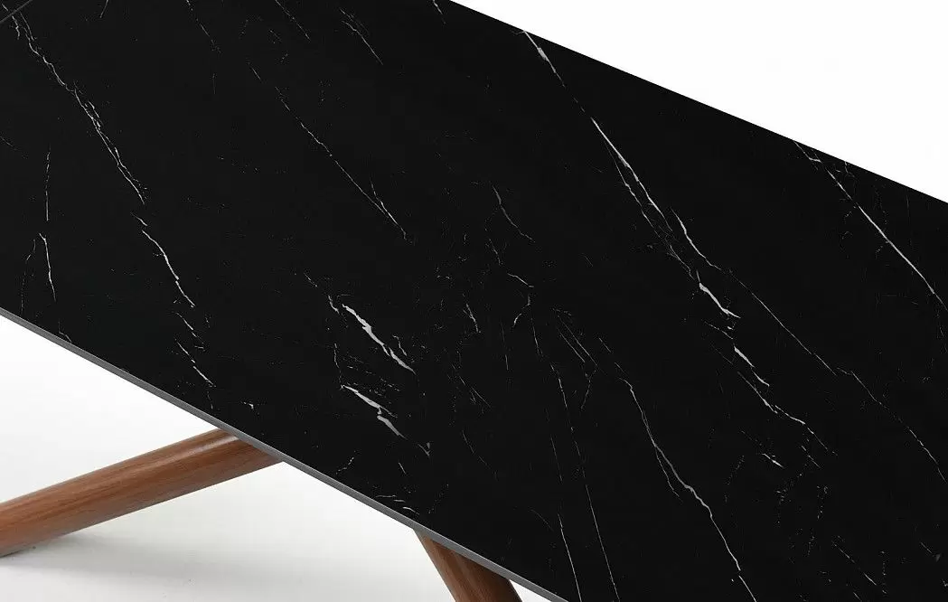 Стол раскладной Ravenna 160-220, черная керамика/орех - фото 12