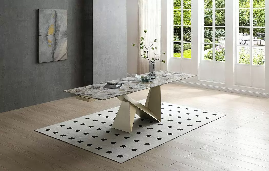 Стол раскладной Portofino Champagne 160-240, керамика/шампань - фото 3