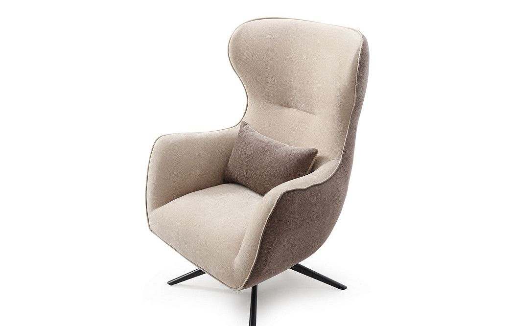 Кресло Lucille, бежевый/серо-коричневый - фото 7