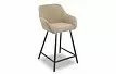 Стул полубарный Edwin, бежевый/черный