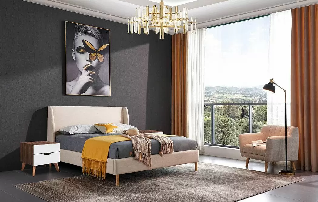 Комплект для спальни Carrera, бежевый/орех