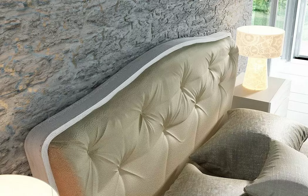 Кровать (Композиция 6), дуб декапе белый/песочный - фото 6