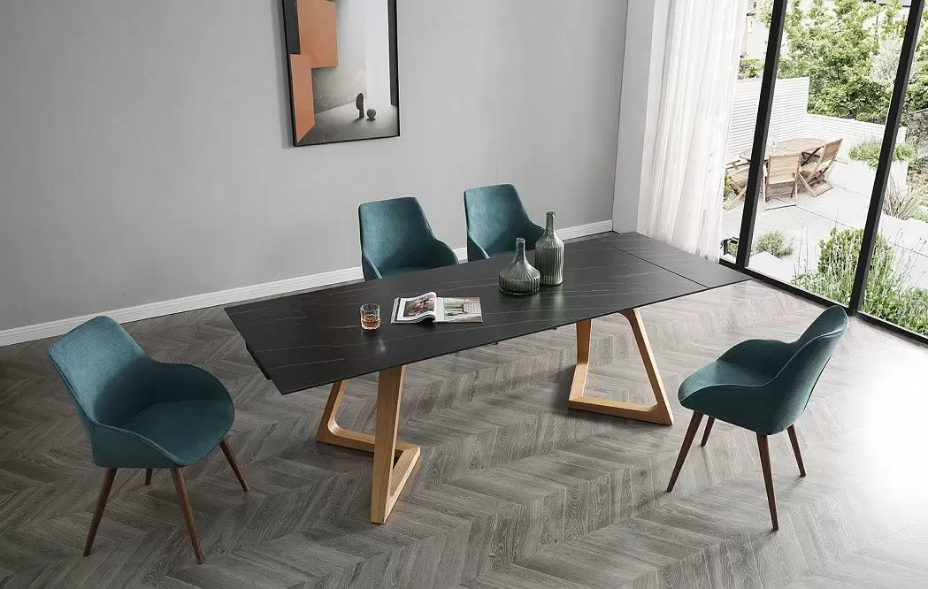 Стул Leona, темно-бирюзовый/орех - фото 2