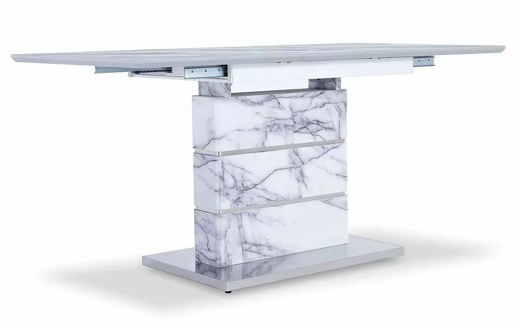 Стол раскладной Gustav 120-160, серый мраморный рисунок - фото 11