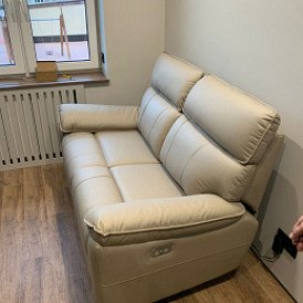 Диван-реклайнер Allison 3-х местный, песочный