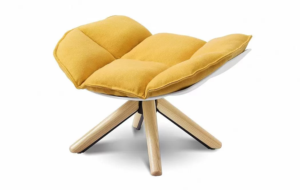 Оттоманка в стиле Husk, желтый