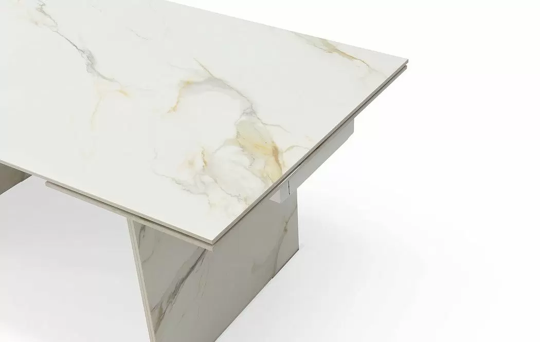 Стол раскладной Santorini 180-270, белая керамика - фото 7