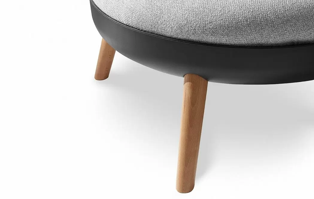 Кресло и пуф Cherry, серый - фото 11