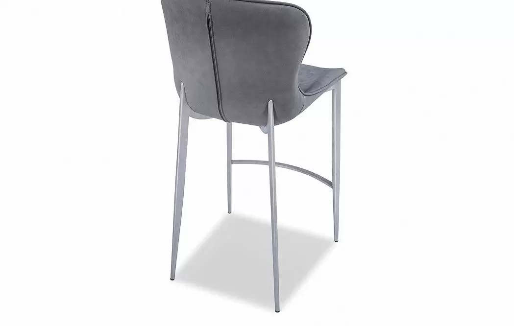 Стул полубарный Peggy (60), серый/стальной - фото 10