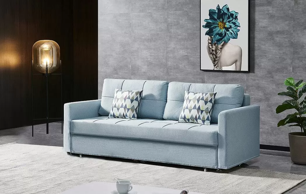 Диван-кровать Jeffrey, цвет серо-голубой