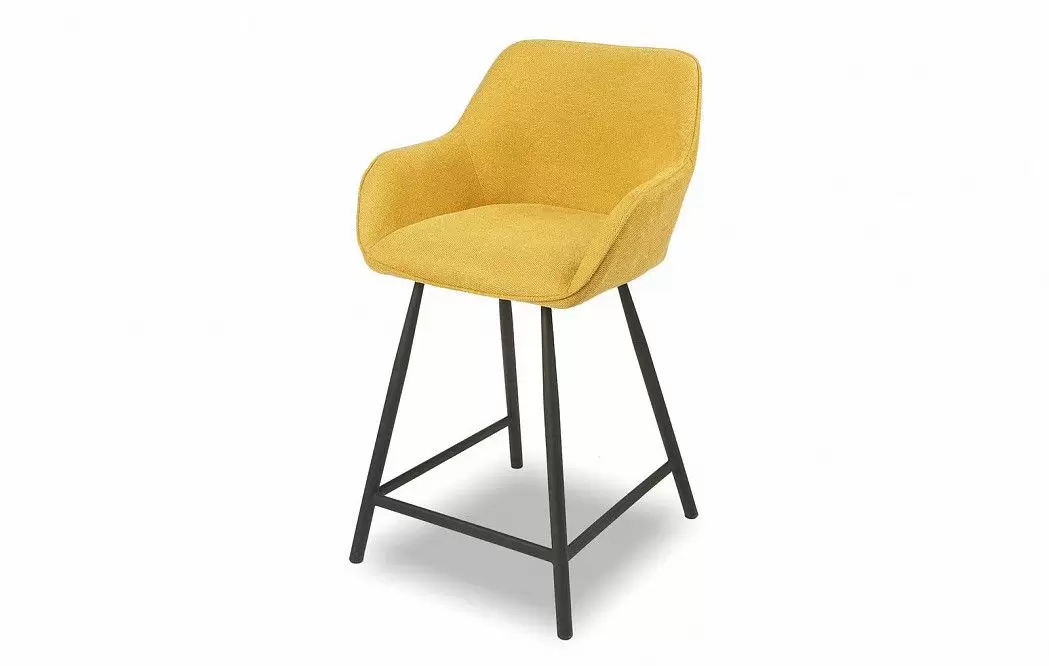 Стул полубарный Edwin, желтый карри/черный - фото 5