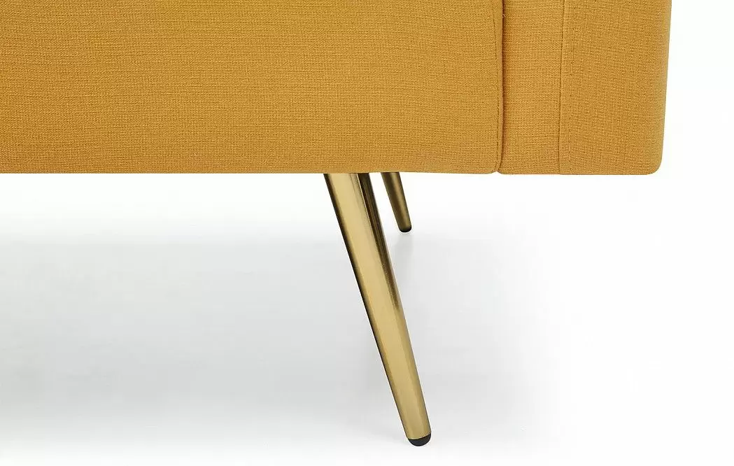 Диван-кровать Madrid, желтый/золотые ножки - фото 9