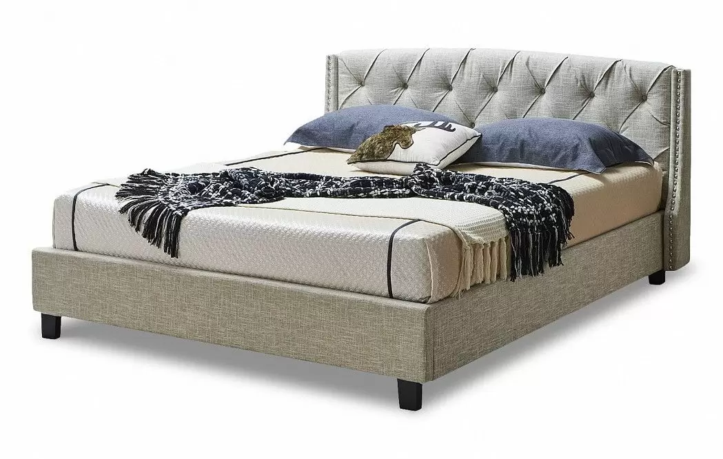 Кровать Evita 160x200, кремовый - фото 3