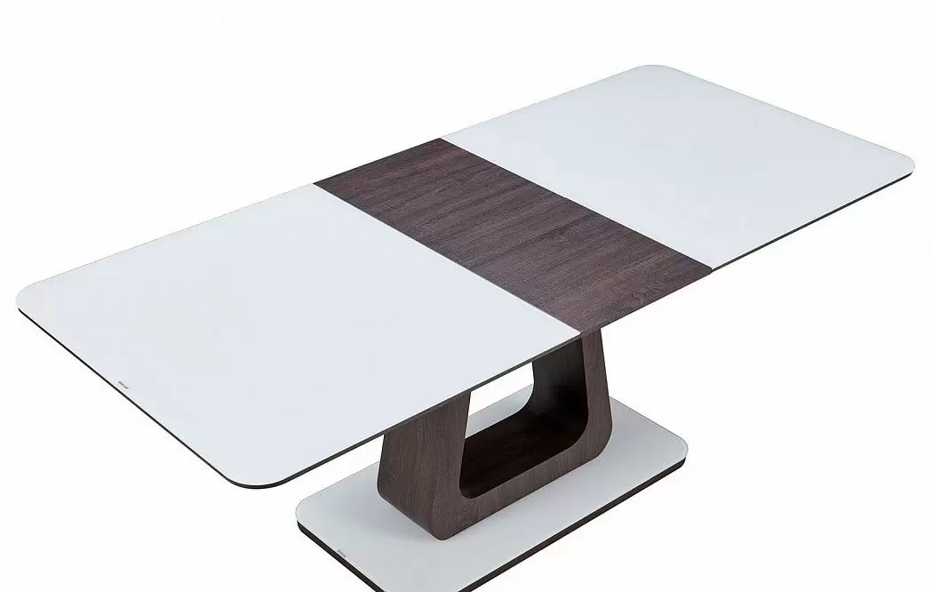 Стол раскладной Rosanna 160-200, темно-коричневый/белый - фото 9