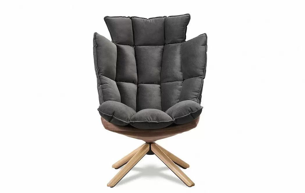 Кресло и оттоманка в стиле Husk, коричневый - фото 4