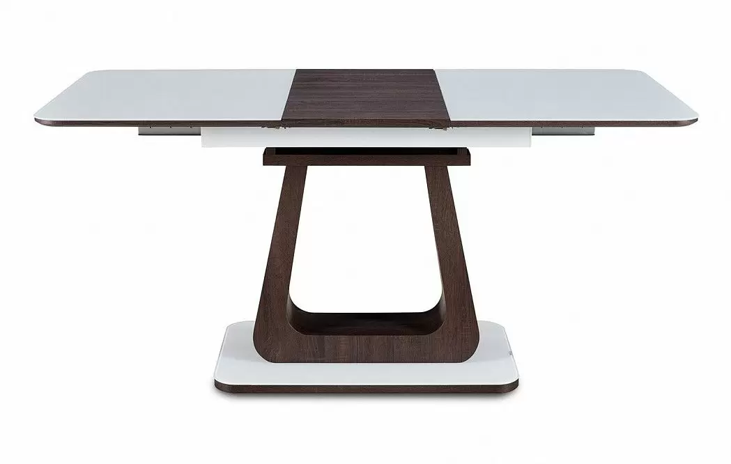 Стол раскладной Rosanna 120-160, темно-коричневый/белый - фото 11