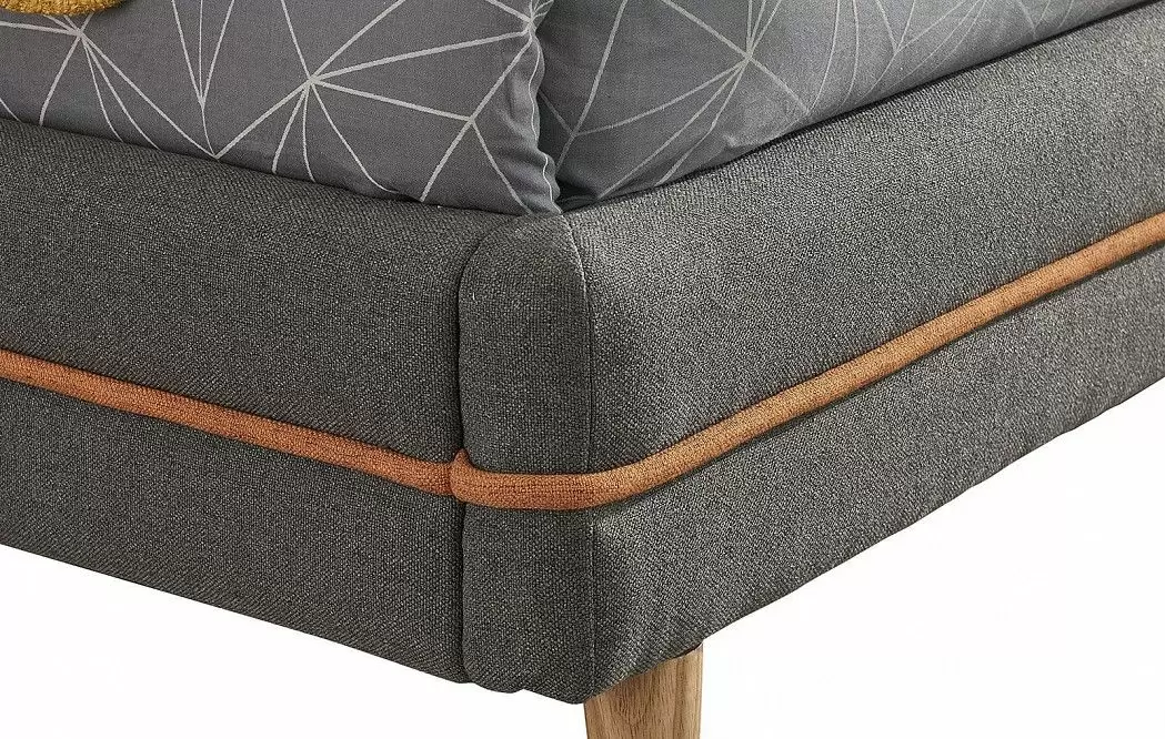 Кровать Madeira 160x200, серо-коричневый - фото 4