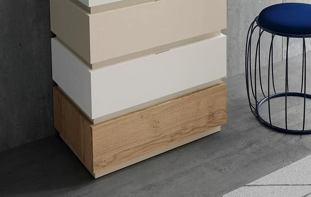 Комплект из кровати Print Inglete 180x200 и 2х тумб Top, дуб/белый - фото 13