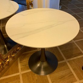 Стол Leopold 80, белый камень