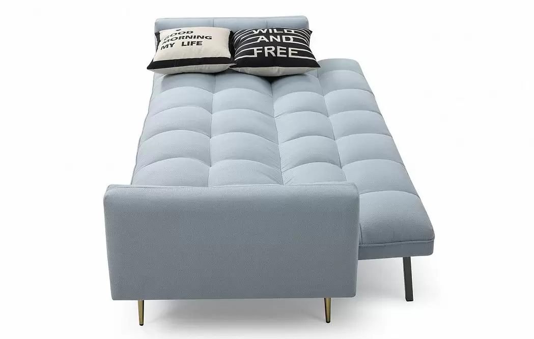 Диван-кровать Madrid, голубой/золотые ножки - фото 9