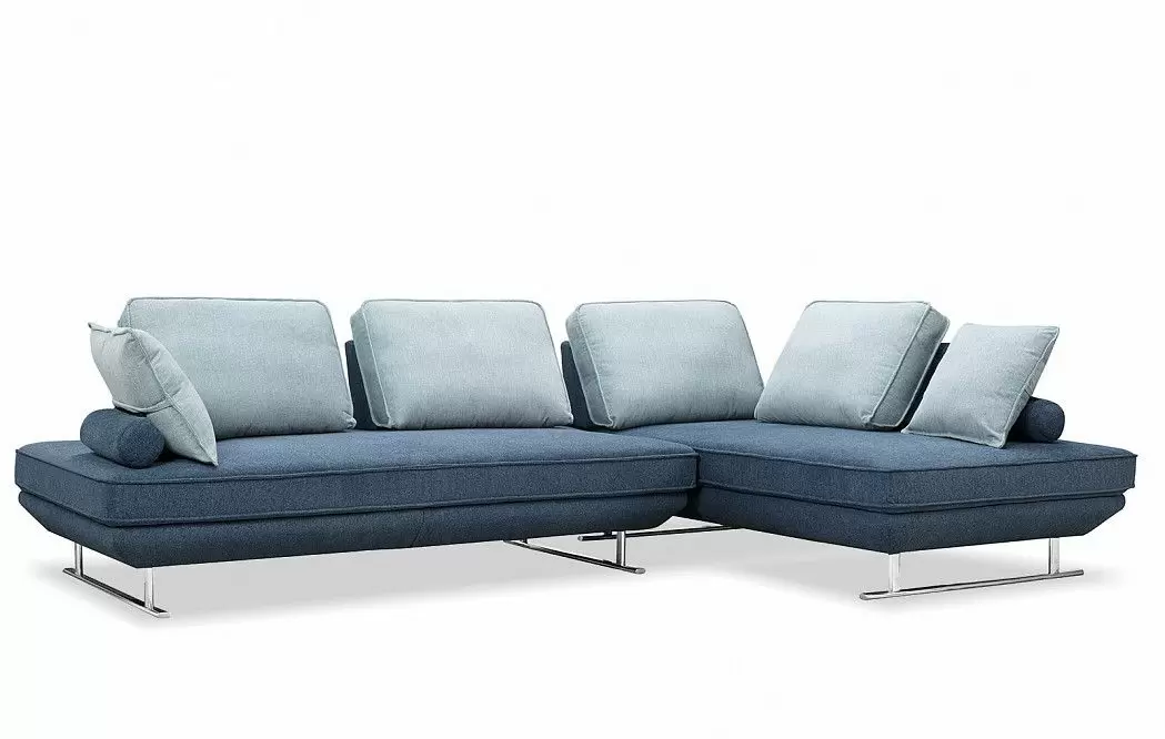 Диван-трансформер Bergamo угловой, темно-синий/бирюзовый - фото 4