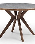 Стол Tango 100, серая керамика/орех