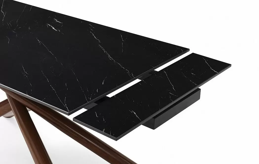 Стол раскладной Ravenna 140-180, черная керамика/орех - фото 9