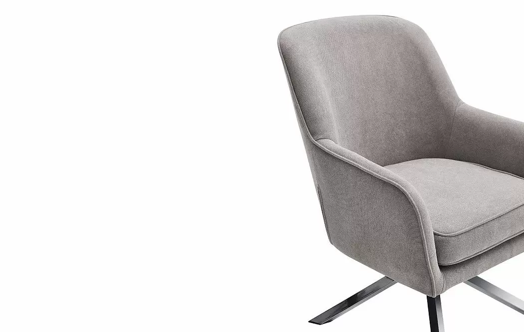 Кресло Molly, серо-бежевый/хром - фото 7