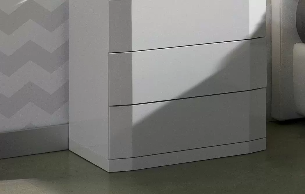 Тумба прикроватная Aragon (3 ящика), белый - фото 6