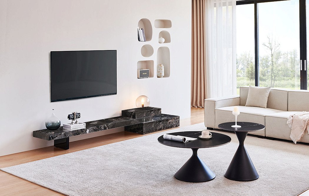 Стол журнальный Santiago (80), черный камень - фото 5