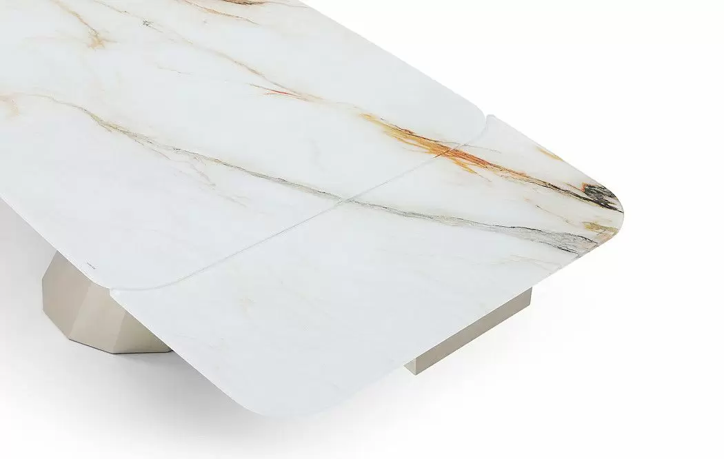 Стол раскладной Allegra 180-260, стекло 3D/шампань - фото 13