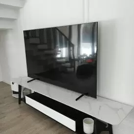 Тумба TV Regina, белая керамика/черный