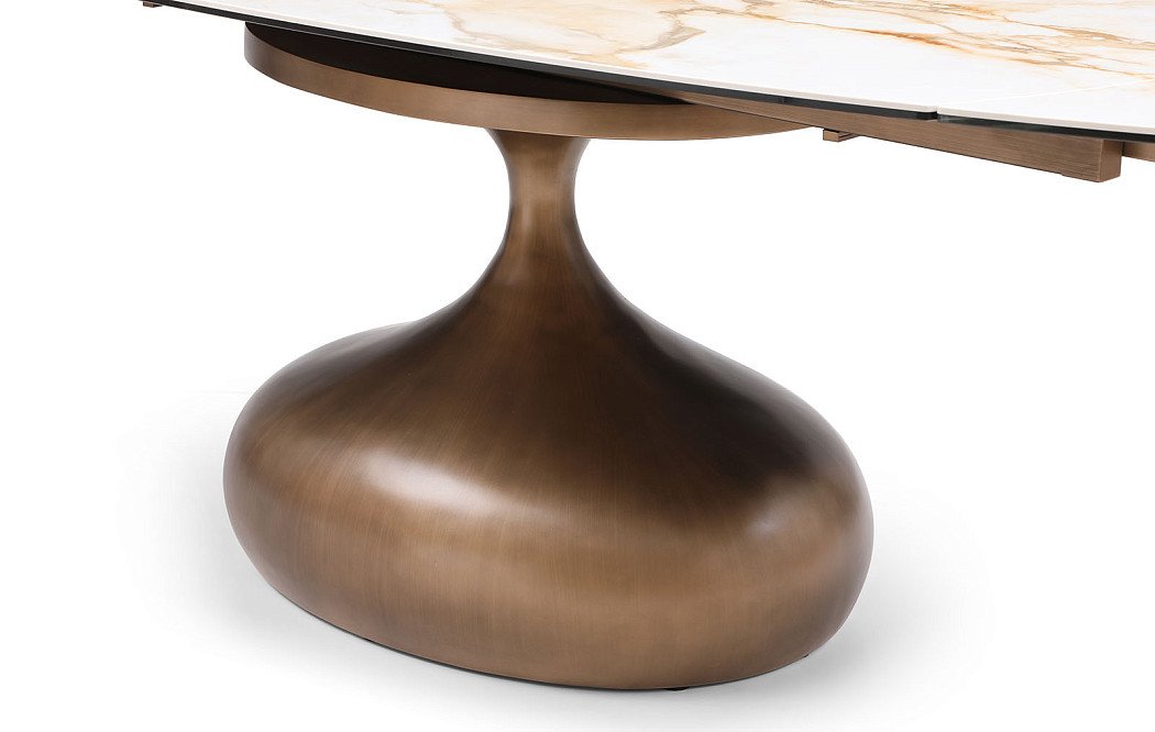 Стол раскладной Ariana 140-190, керамика/бронза - фото 9