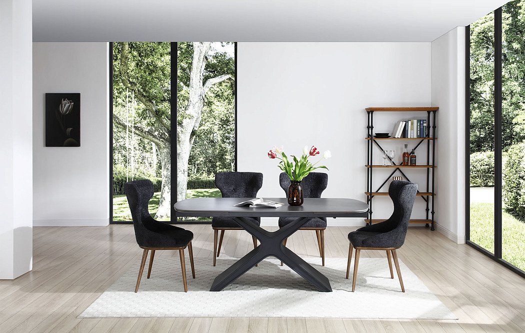 Стул Augusta, графит/орех - фото 14