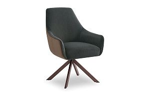 Стул Emma, графит/коричневый/бронза