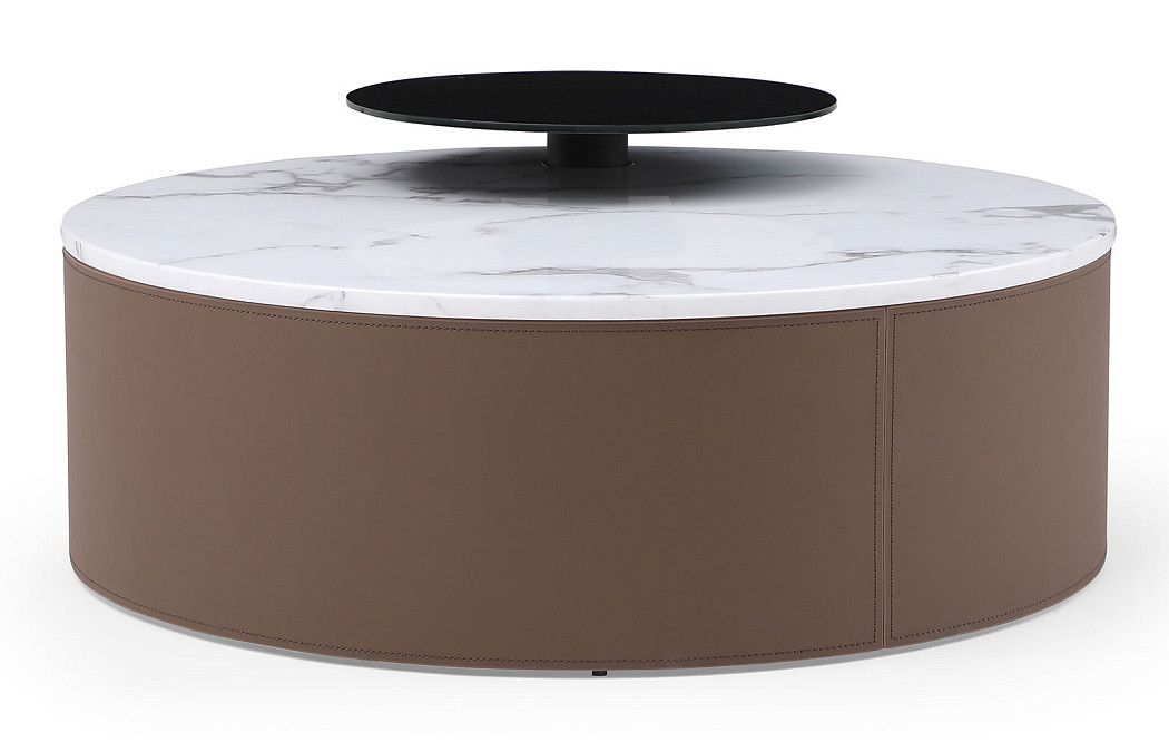 Стол журнальный Paloma (90), мрамор/коричневый - фото 5