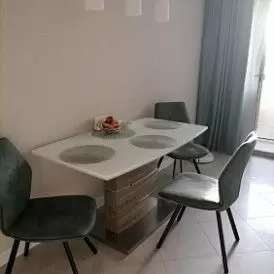 Стол раскладной Arioso Glass (120), белый/дуб