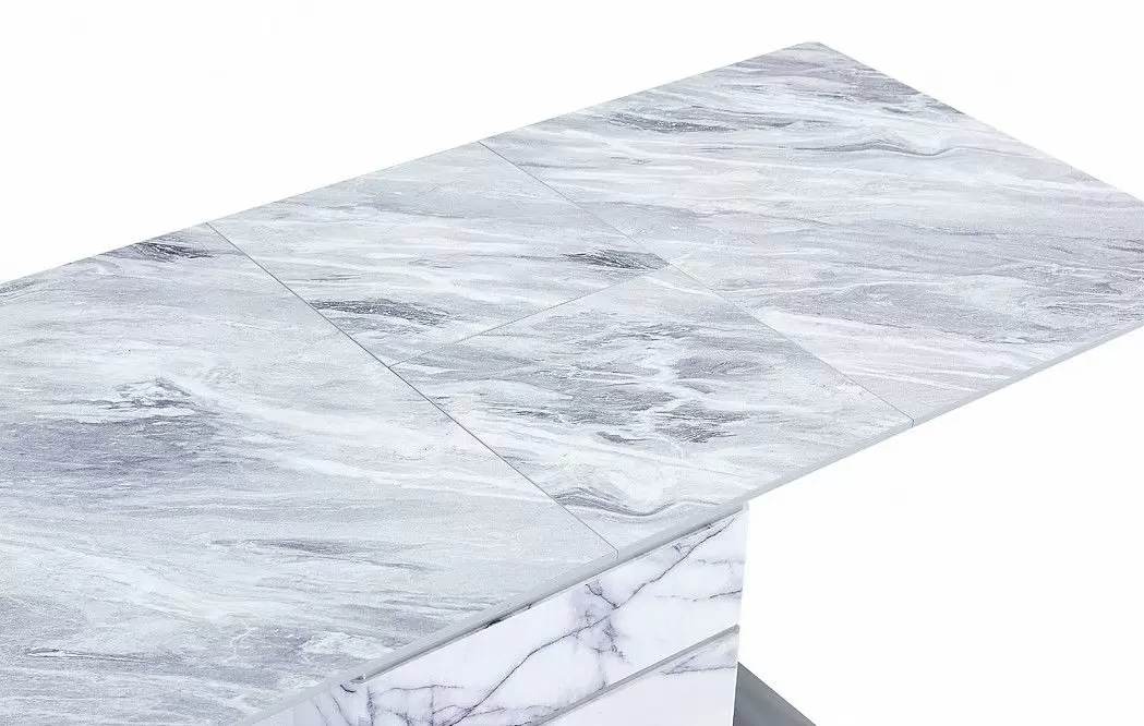 Стол раскладной Gustav 120-160, серый мраморный рисунок - фото 8
