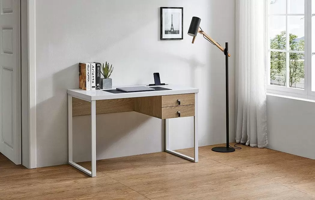 Стол письменный Jacklyn, орех/белый