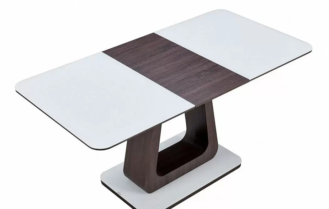 Стол раскладной Rosanna 120-160, темно-коричневый/белый - фото 10