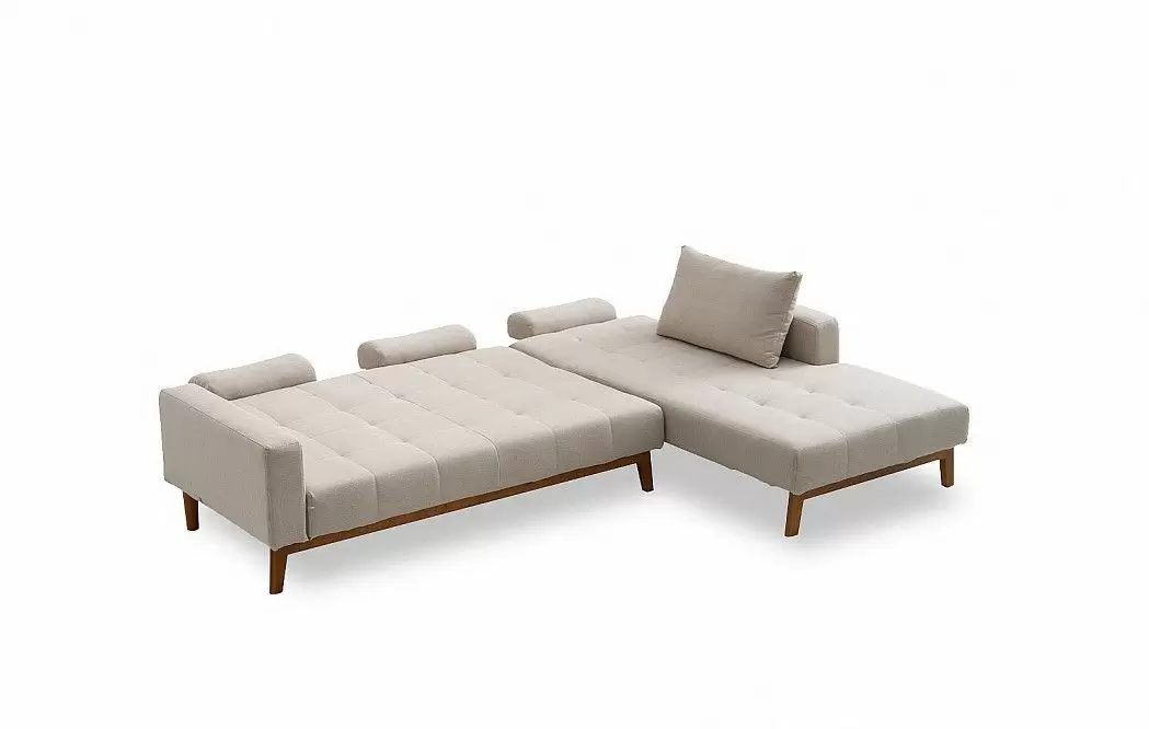 Диван-кровать Summer угловой (правый), бежевый - фото 16