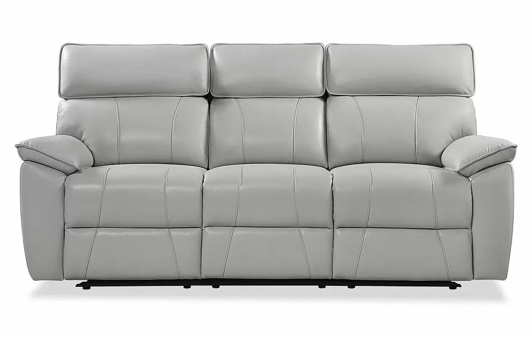 Диван-реклайнер Allison 3-х местный, светло-серый - фото 7